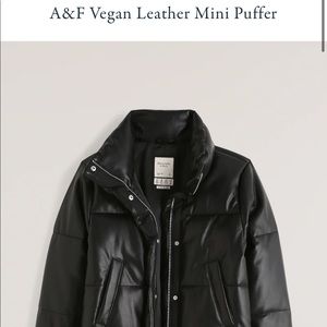 Abercrombie & Fitch Vegan Leather Mini Puffer